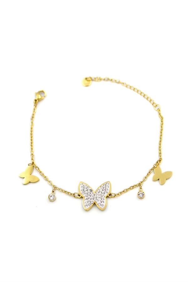Kelebek Bileklik - Altın