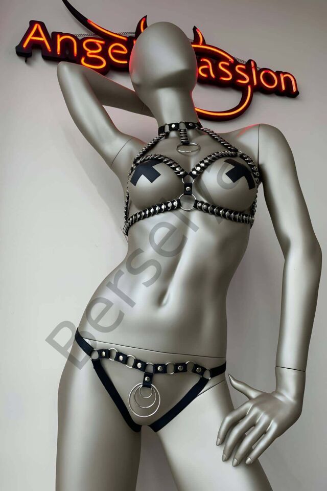 Halka Detaylı Tarz Harness Sütyen Takım - Brf515