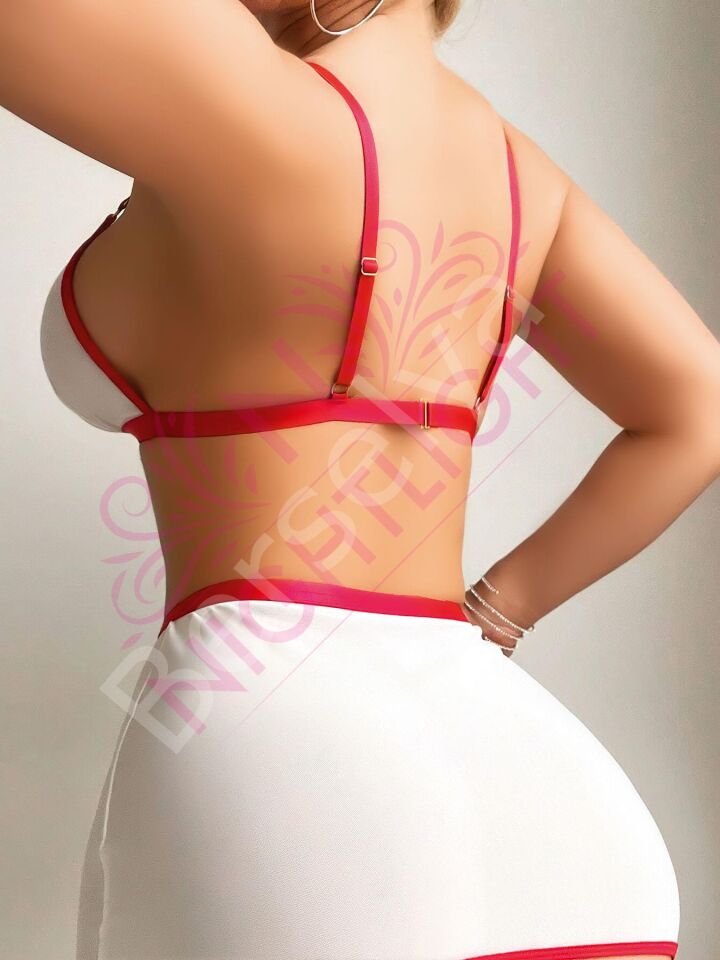 Nightlight Seksi Sütyenli Mini Etekli Fantazi Hemşire Kostümü