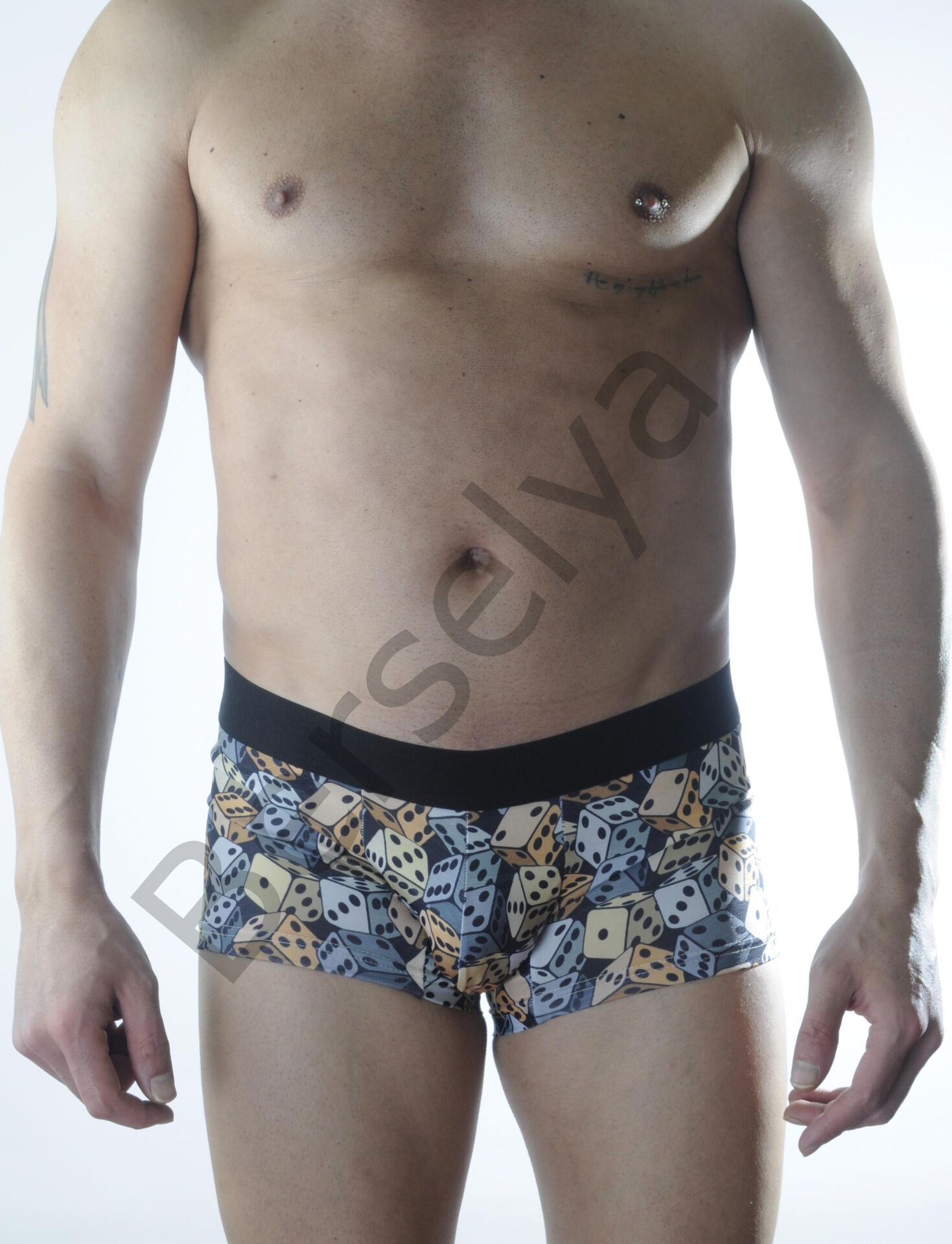 Erkek Zar Desenli Boxer