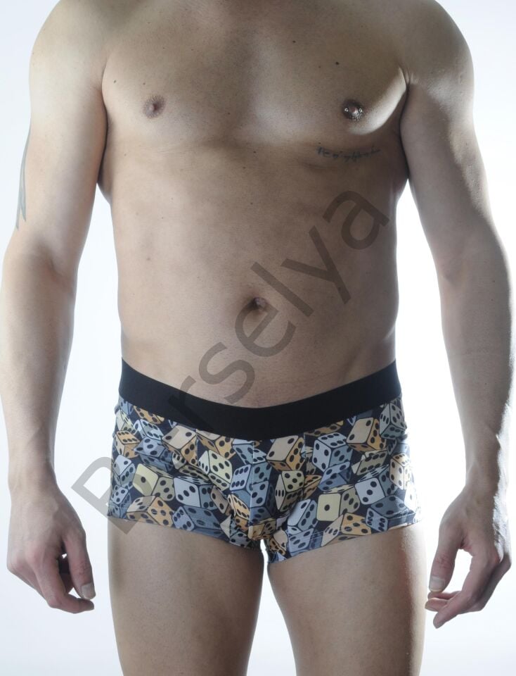 Erkek Zar Desenli Boxer