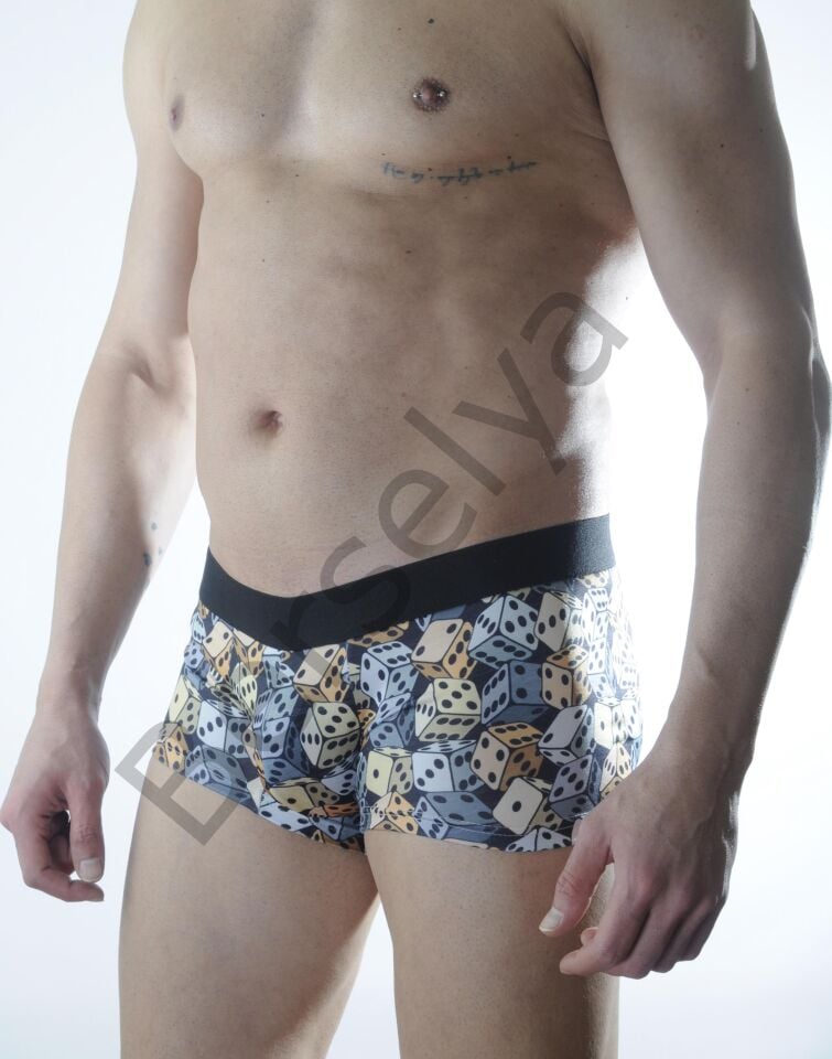 Erkek Zar Desenli Boxer