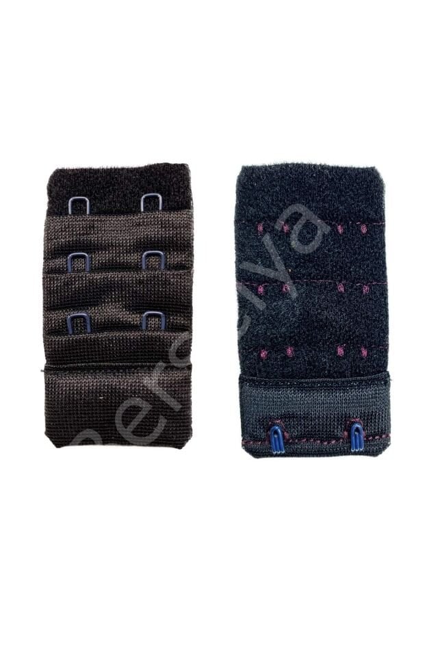 4 Adet Agraf Sütyen Uzatma Kopçası 3 Sıra / 2 Kanca Siyah Beyaz Ten Gri