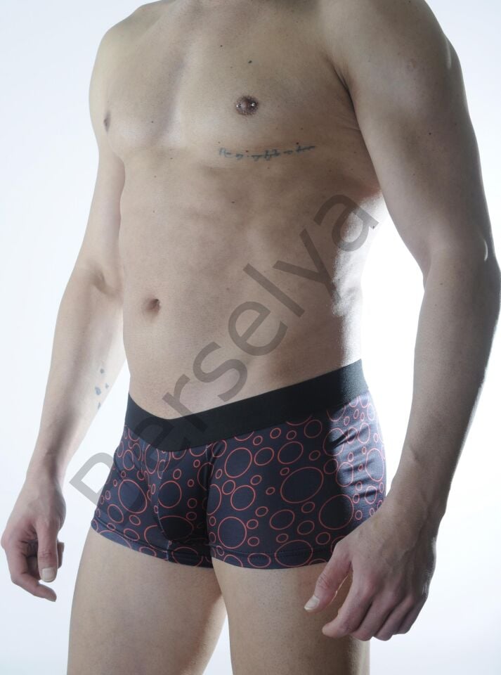 Erkek Daire Desenli Boxer