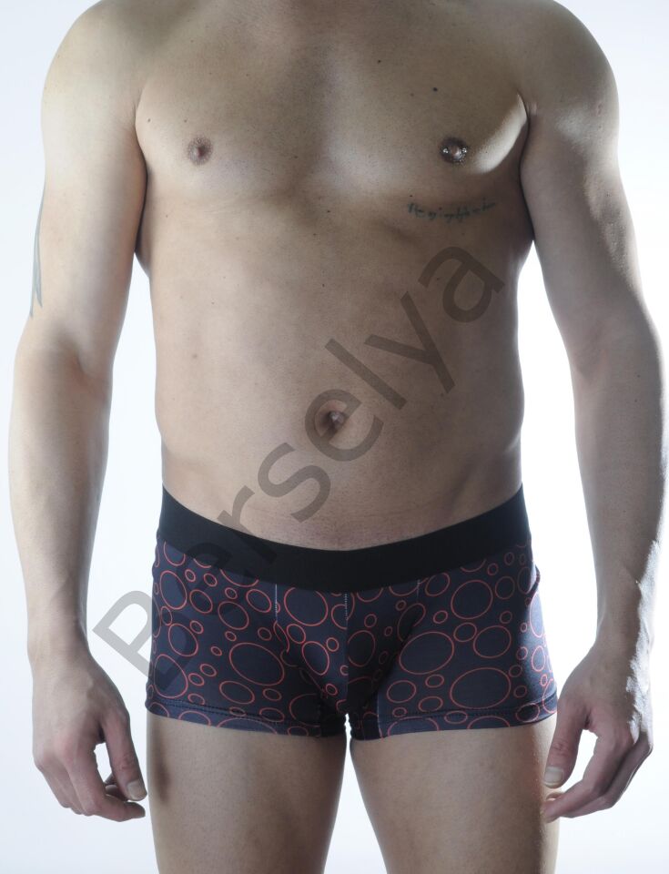 Erkek Daire Desenli Boxer