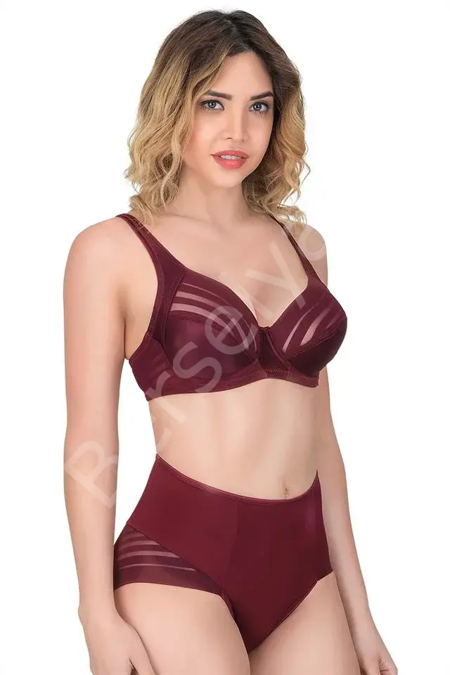 Bordo Emay 177 D Toparlayıcı Sütyen Takım