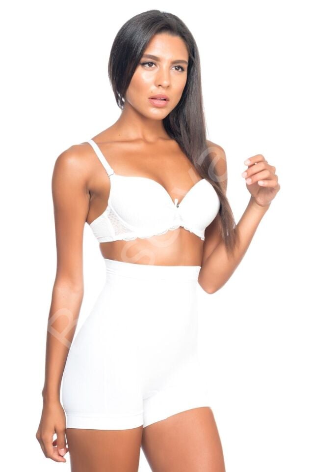 Beyaz Mı Emay 7027 Düşük Bel Boxer Korse