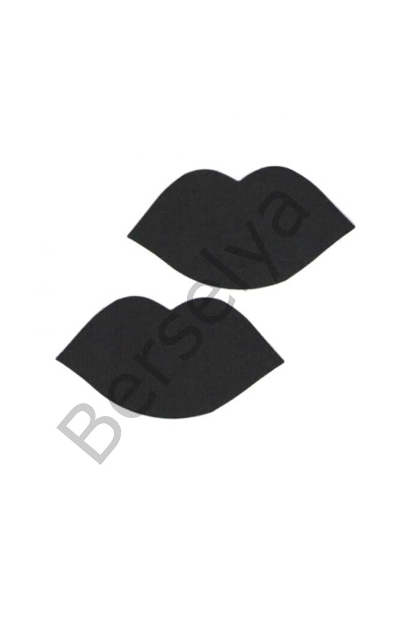 Siyah Dudak Şeklinde Fantezi Göğüs Ucu Kapatıcı
