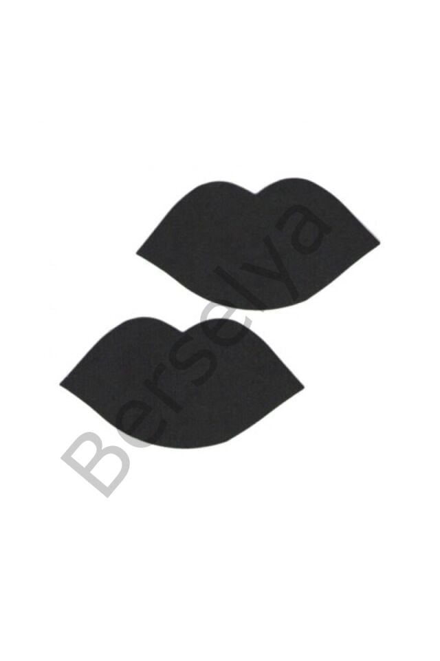 Siyah Dudak Şeklinde Fantezi Göğüs Ucu Kapatıcı