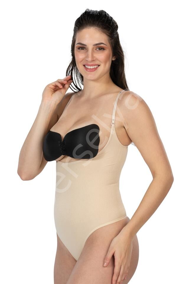 Ten Emay 2076 Göğüsü Açık String Body Korse