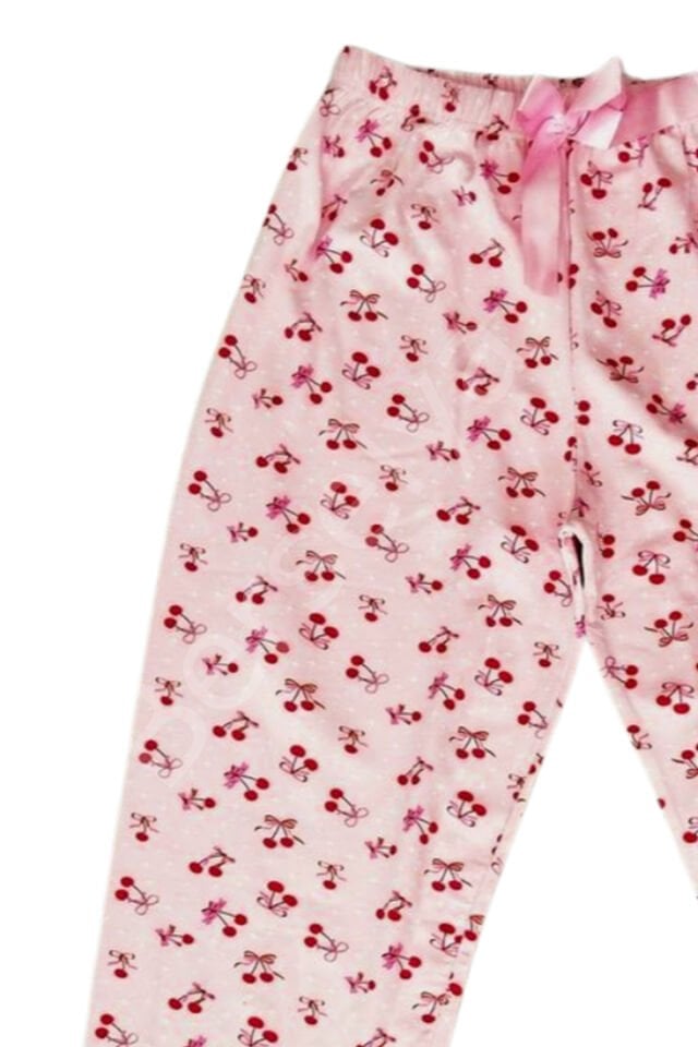 Beli Lastikli Mevsimlik Viskon Penye Pantolon Pembe