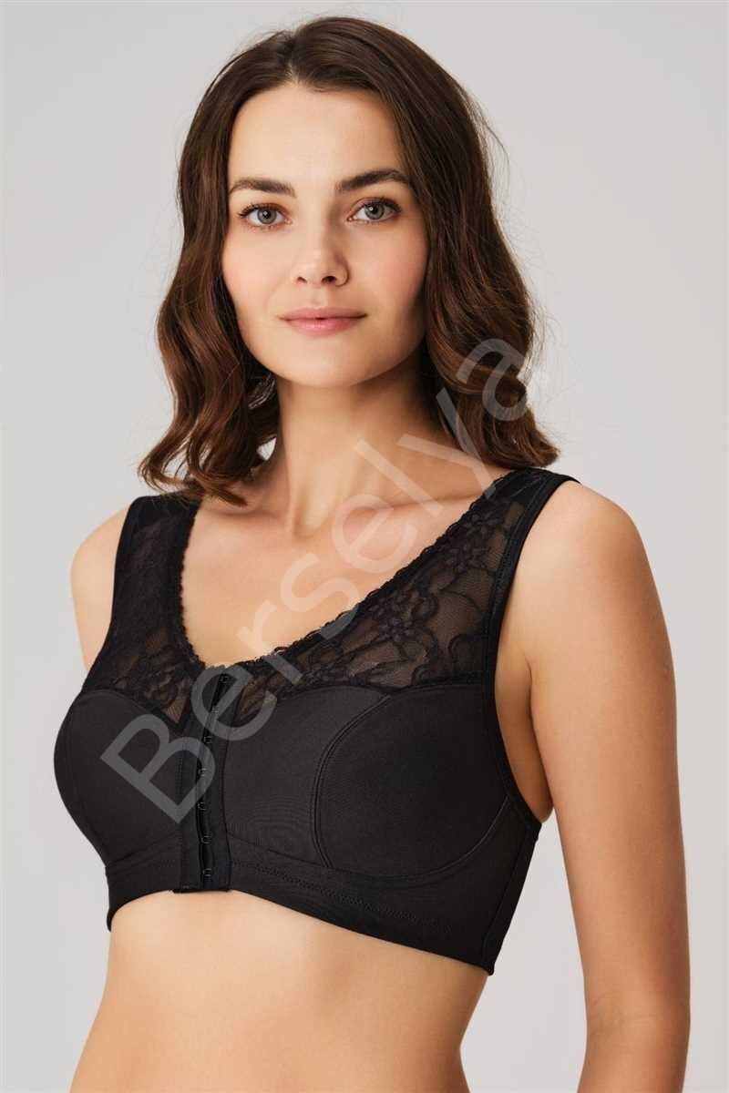 Balensiz Desteksiz Dolgusuz Geniş Askılı Toparlayıcı Önden Açılan Sırt Destekli Küçültücü Sütyen