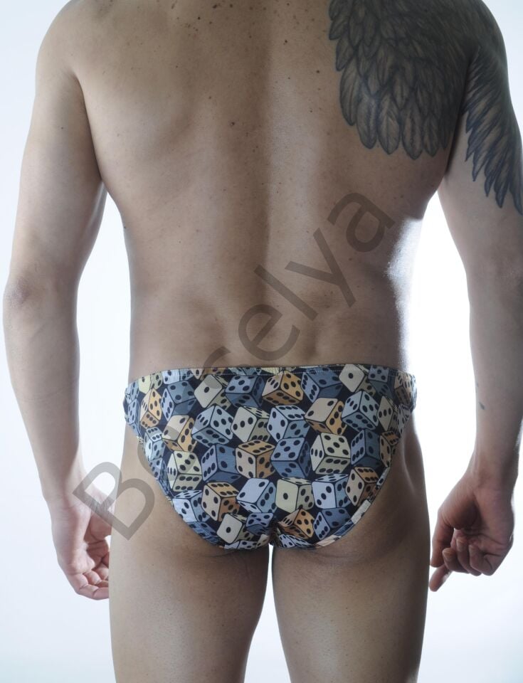 Erkek Zar Desenli Slip İç Çamaşır