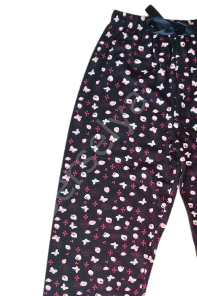 Beli Lastikli Mevsimlik Viskon Penye Pantolon Siyah