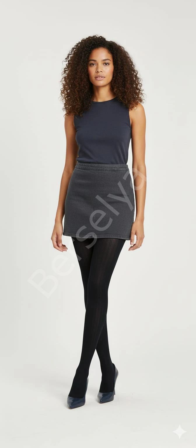 Daymod Kadın Zerde Desenli Micro Külotlu Çorap