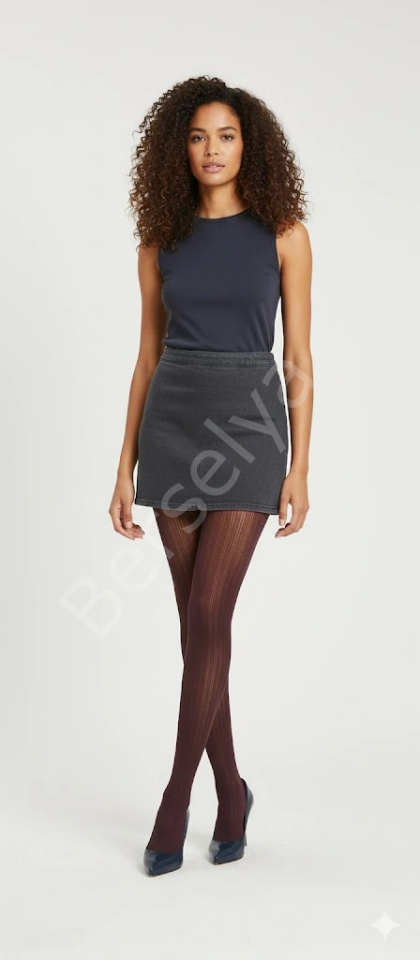 Daymod Kadın Zerde Desenli Micro Külotlu Çorap