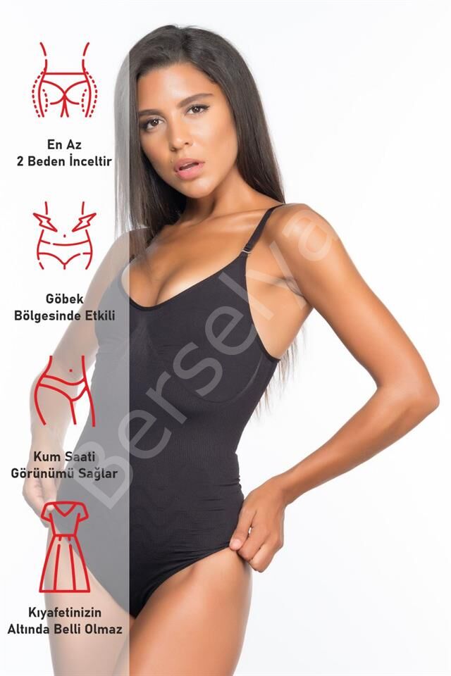 Siyah Emay 2072 İnce Body Korse