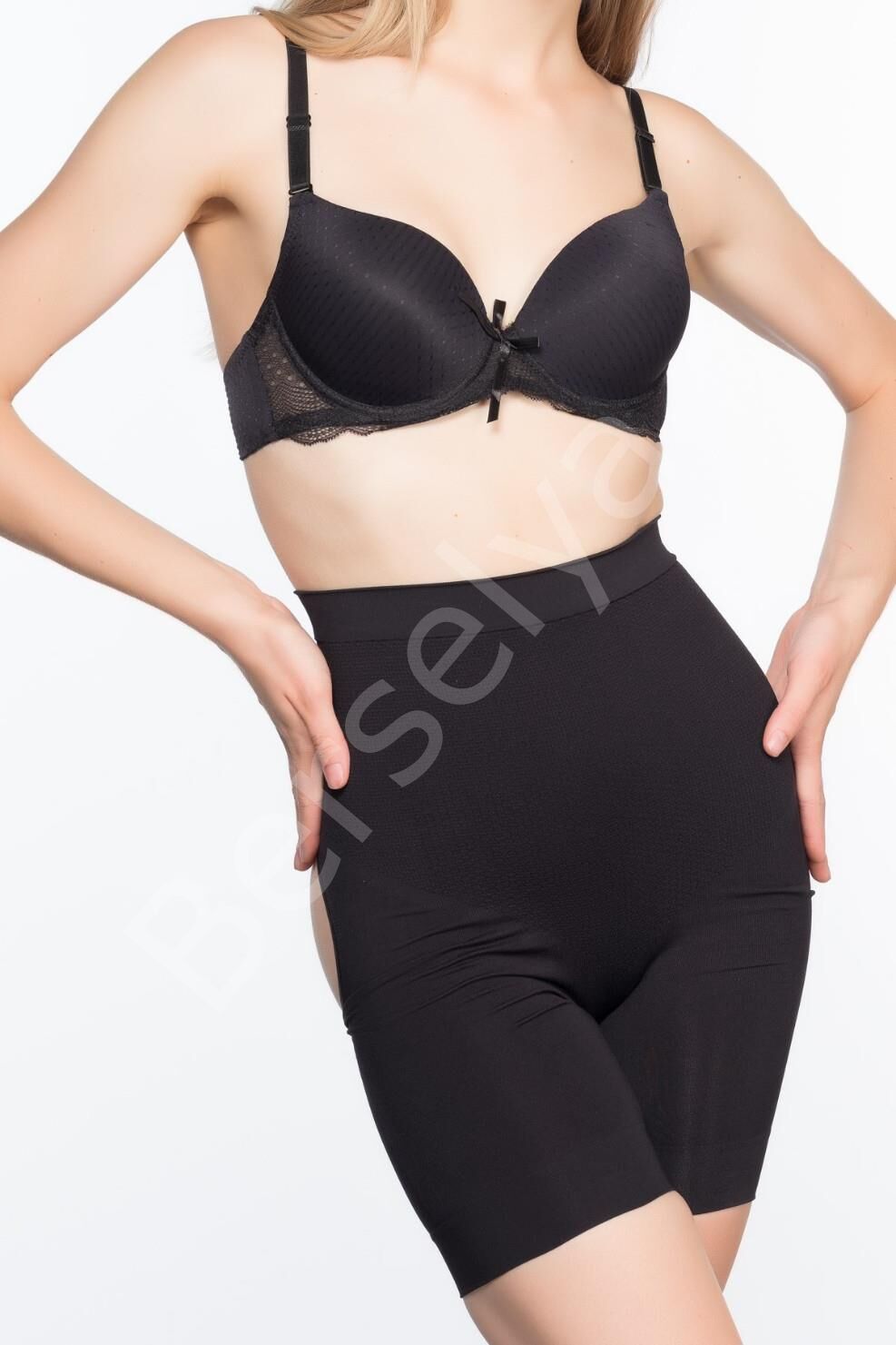 Siyah Mı Emay 2032 Popo Açık Masajlı Boxer Korse
