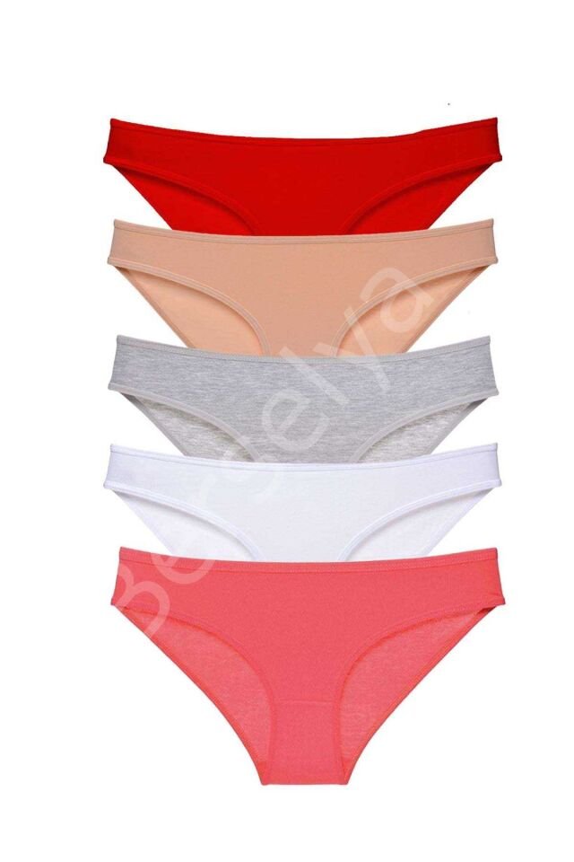 5 adet Süper Eko Set Likralı Kadın Slip Külot 525