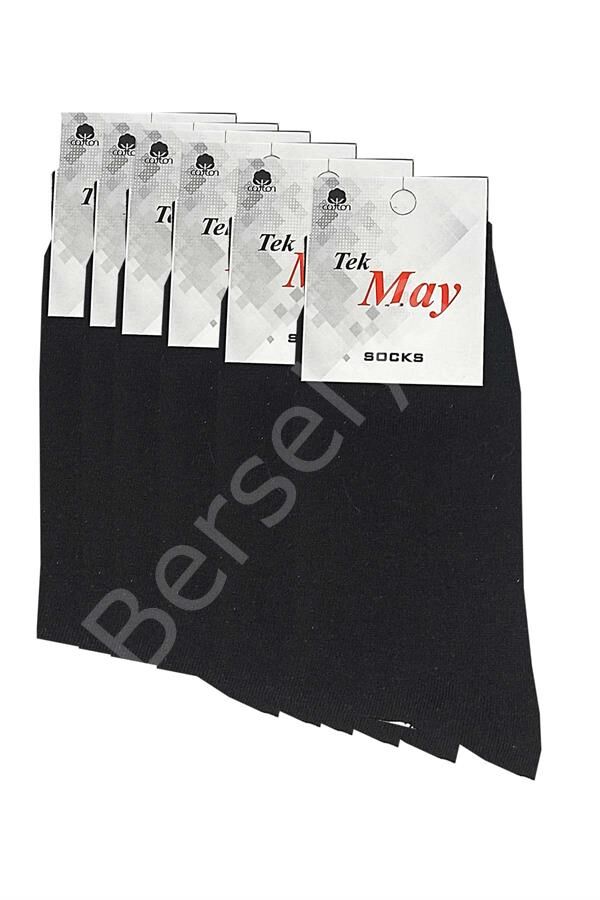 Siyah Erkek  Çorabı Tek- May Komet 6 Lı