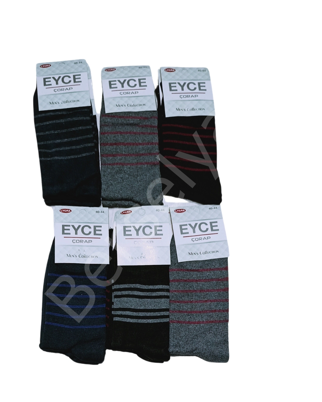Ucuz Erkek Çorabı Çember Desenli Asorti 12 Adet