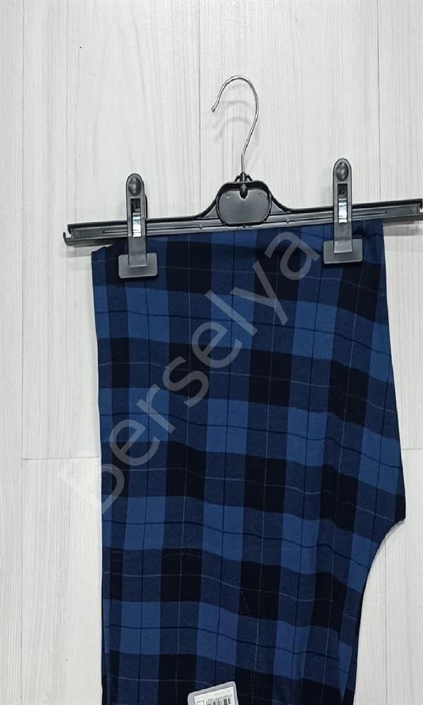 Tek Alt Kareli Desen Pantalon Kly 306