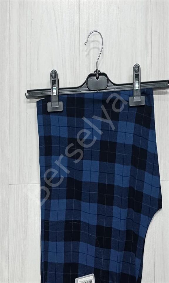 Tek Alt Kareli Desen Pantalon Kly 306