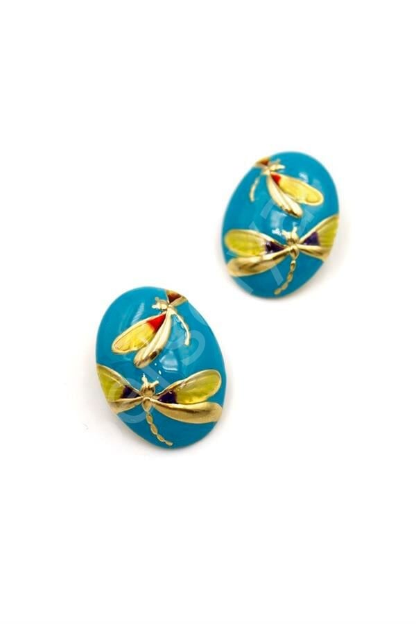 Yusufçuk Küpe - Mavi