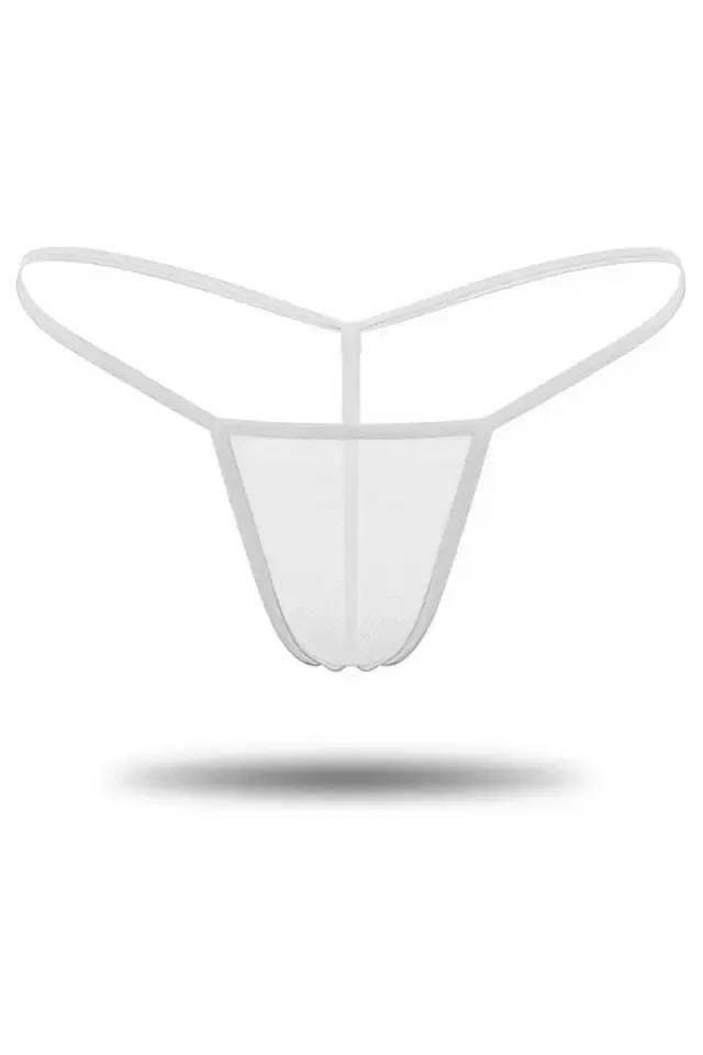 Beyaz Transparan Tül Tanga Brf0368