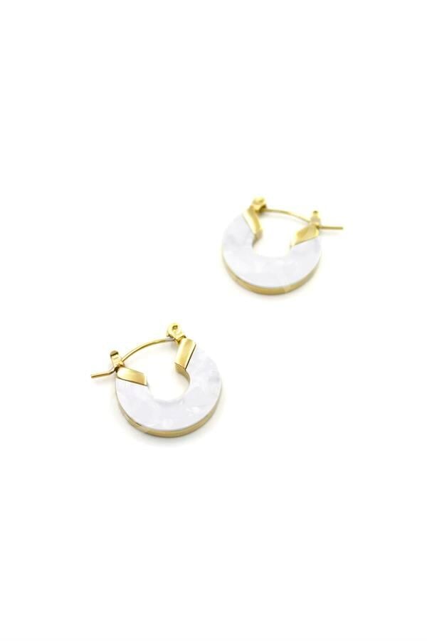 Baget Taşlı  Küpe - Altın