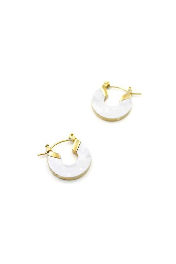 Baget Taşlı  Küpe - Altın