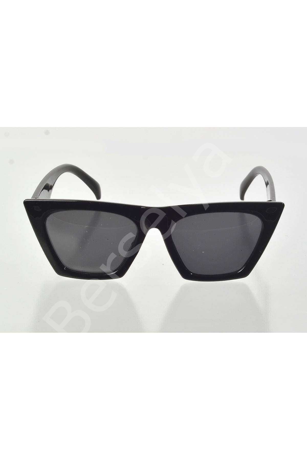 Siyah Çerçeve Cat Eye Kadın Güneş Gözlüğü - Moda Gözlük