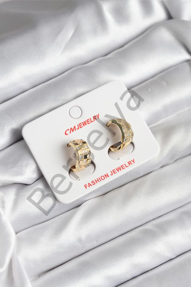 14K Gold Renk Kaplama CM Kadın Küpe