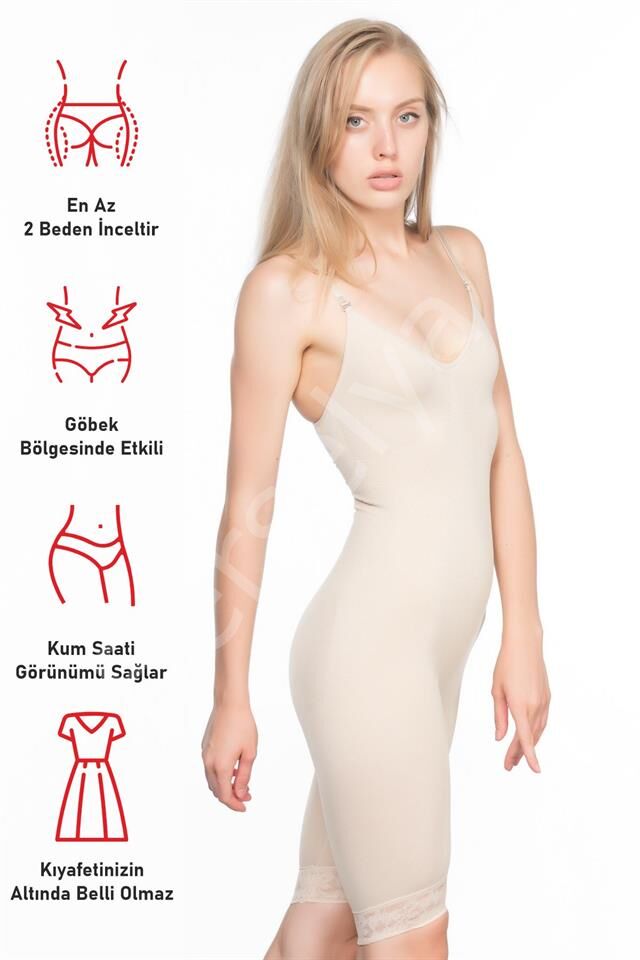 Ten Emay 2031 Paçalı Dantelli Boy Korse
