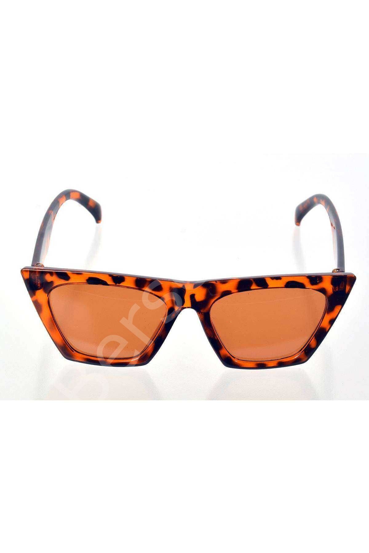 Leopar Çerçeve Cat Eye Kadın Güneş Gözlüğü - Moda Gözlük