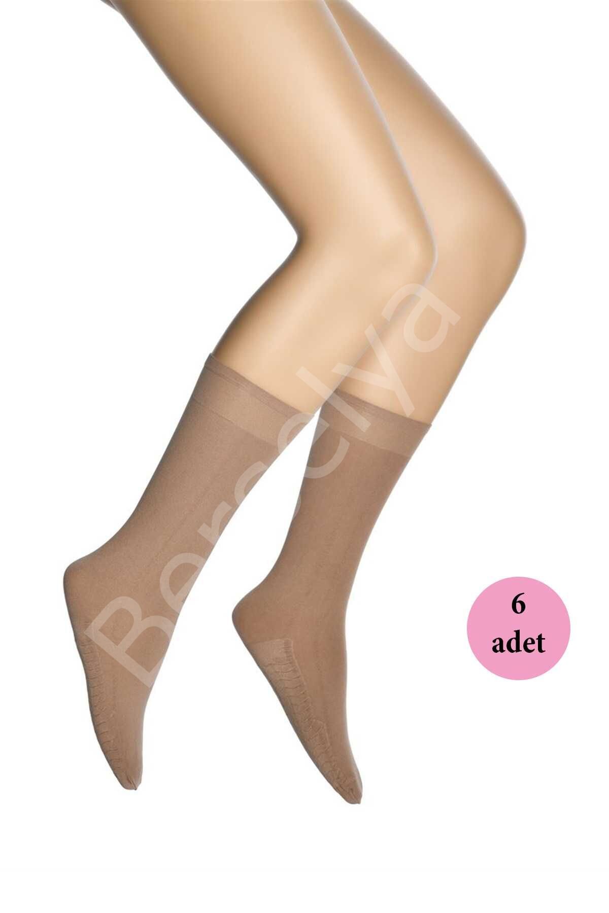 6 Adet Masaj Kadın Çorap Bronz 38 36-40
