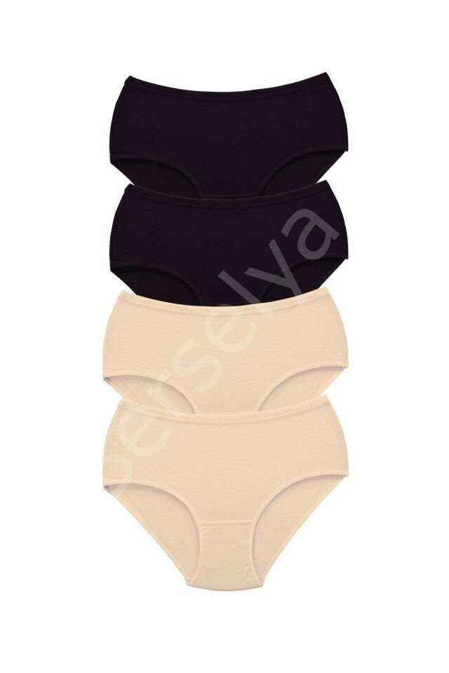4 Adet Tutku Kadın Yüksek Bel Bato Kalın Lastik Külot S2