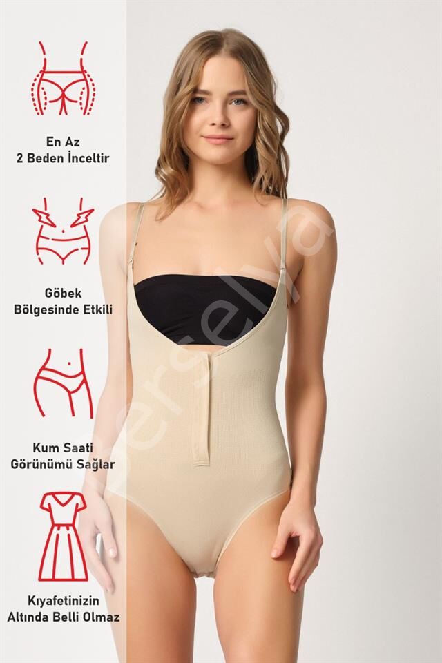 Ten Emay 2043 Göğsü Açık Agraflı Body Korse