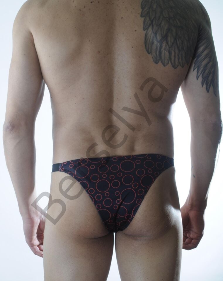 Erkek Daire Desenli Brazillian Slip