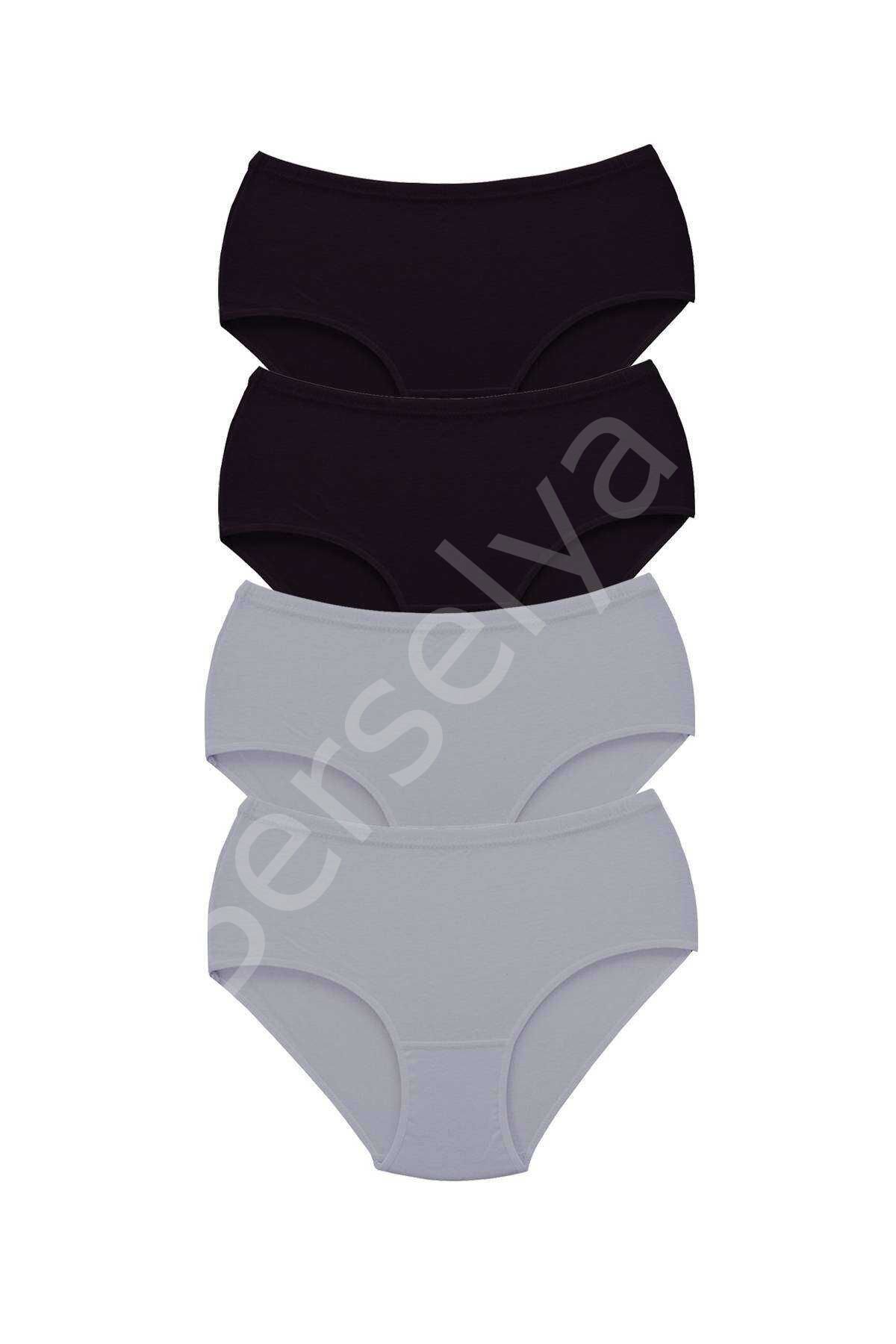 4 Adet Tutku Kadın Yüksek Bel Bato Kalın Lastik Külot S3