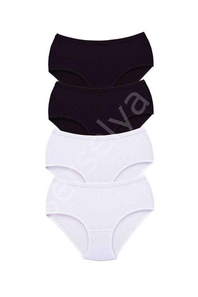 4 Adet Tutku Kadın Yüksek Bel Bato Kalın Lastik Külot S4