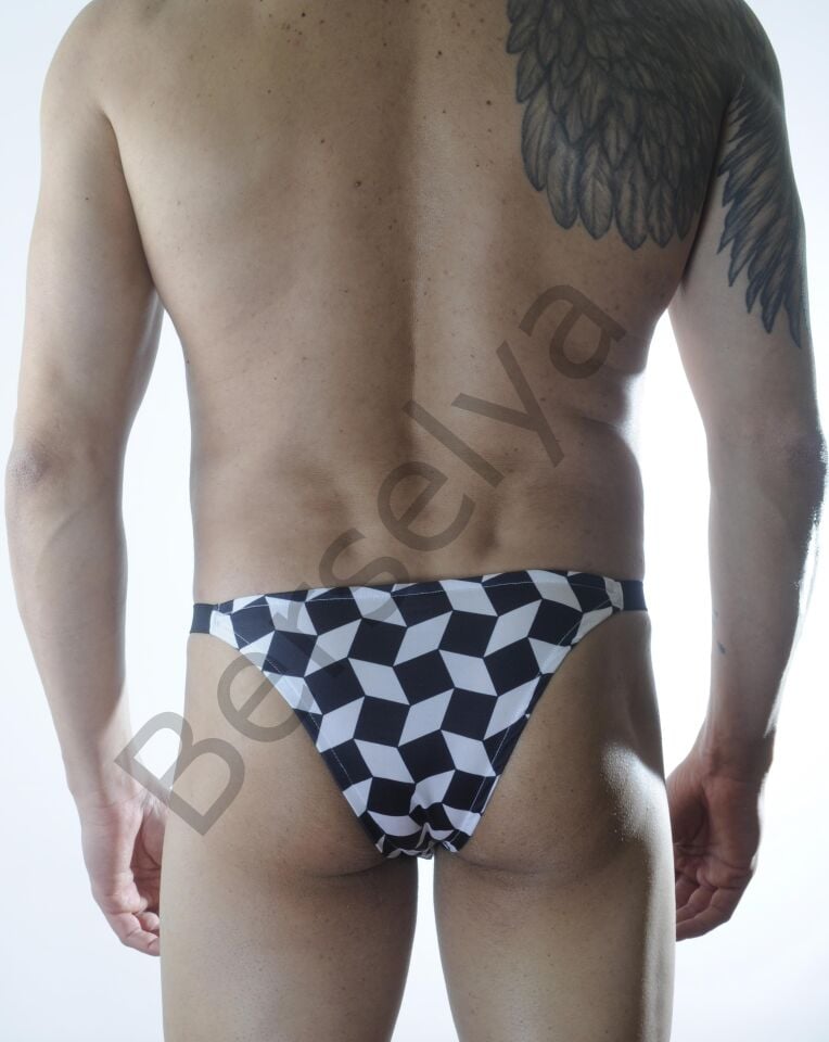 Erkek Küp Desenli Brazillian Slip