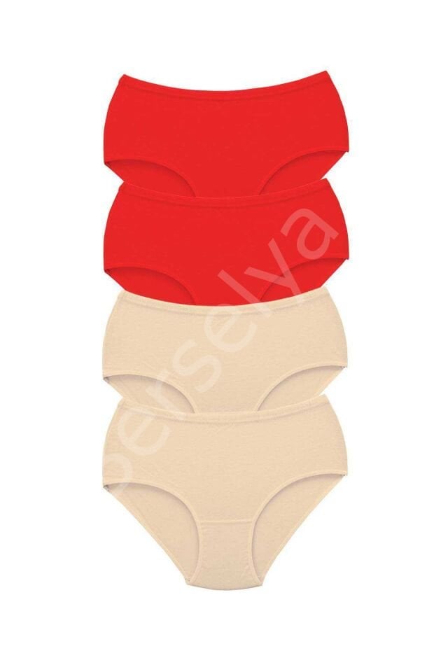 4 Adet Tutku Kadın Yüksek Bel Bato Kalın Lastik Külot S5