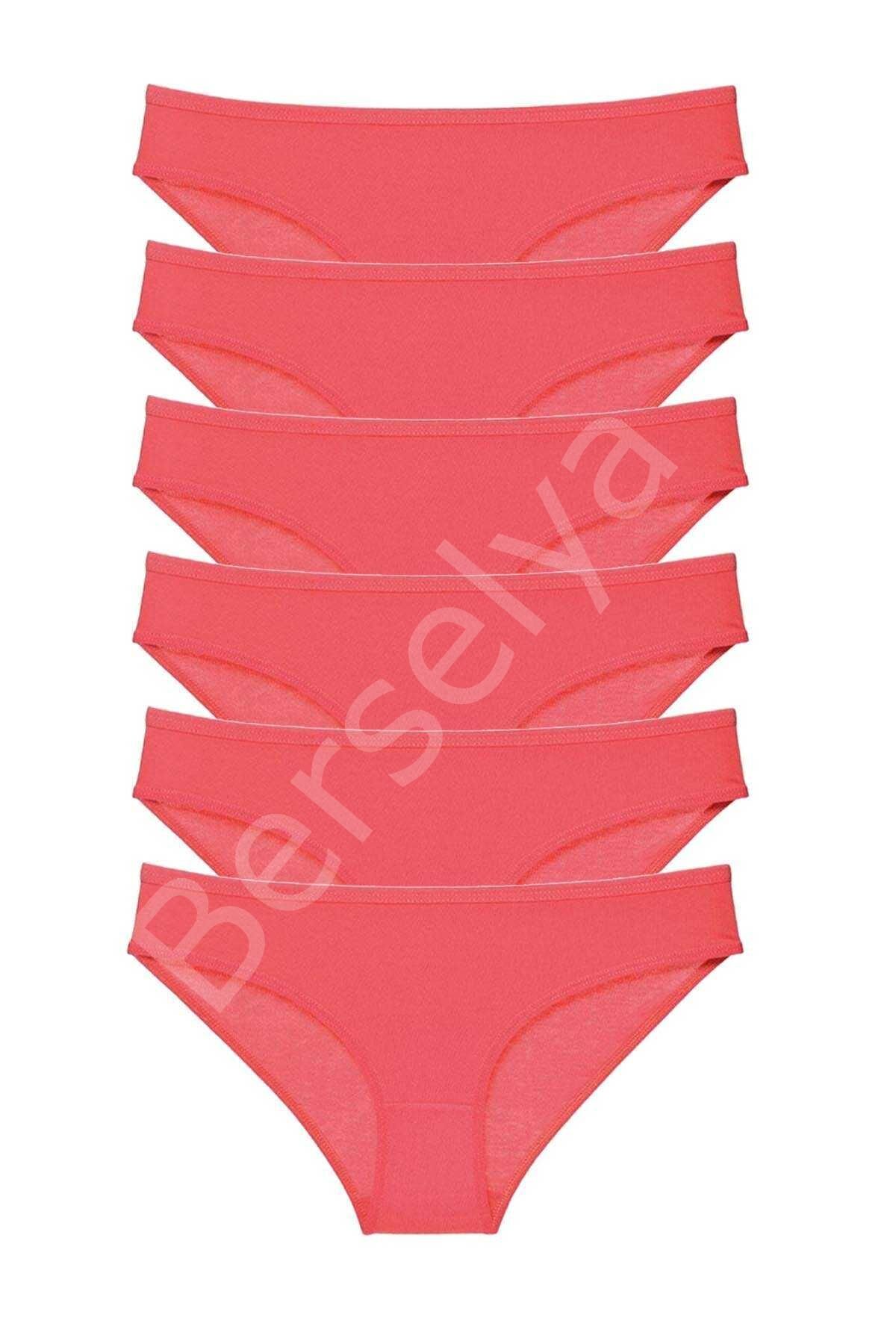 6 Adet Süper Eko Set Likralı Kadın Slip Külot Fuşya