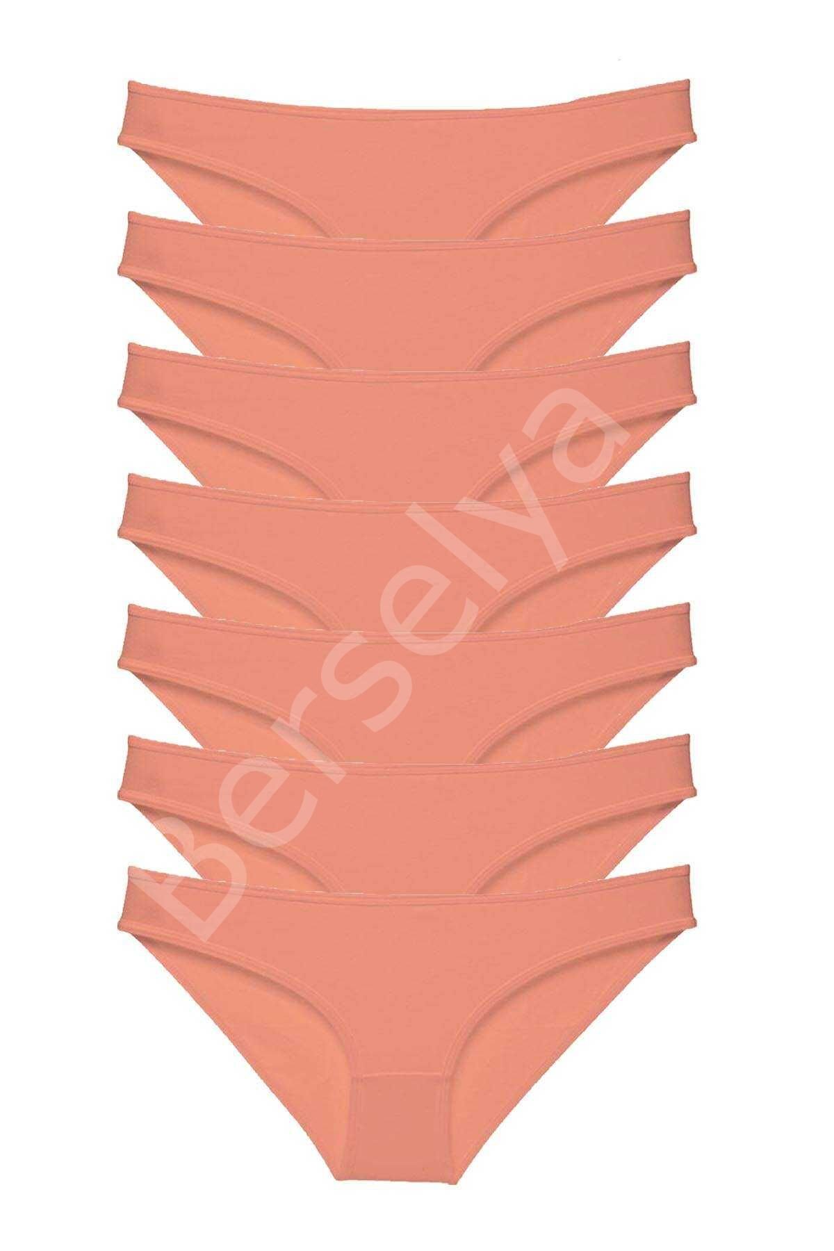 7 adet Süper Eko Set Likralı Kadın Slip Külot Pudra