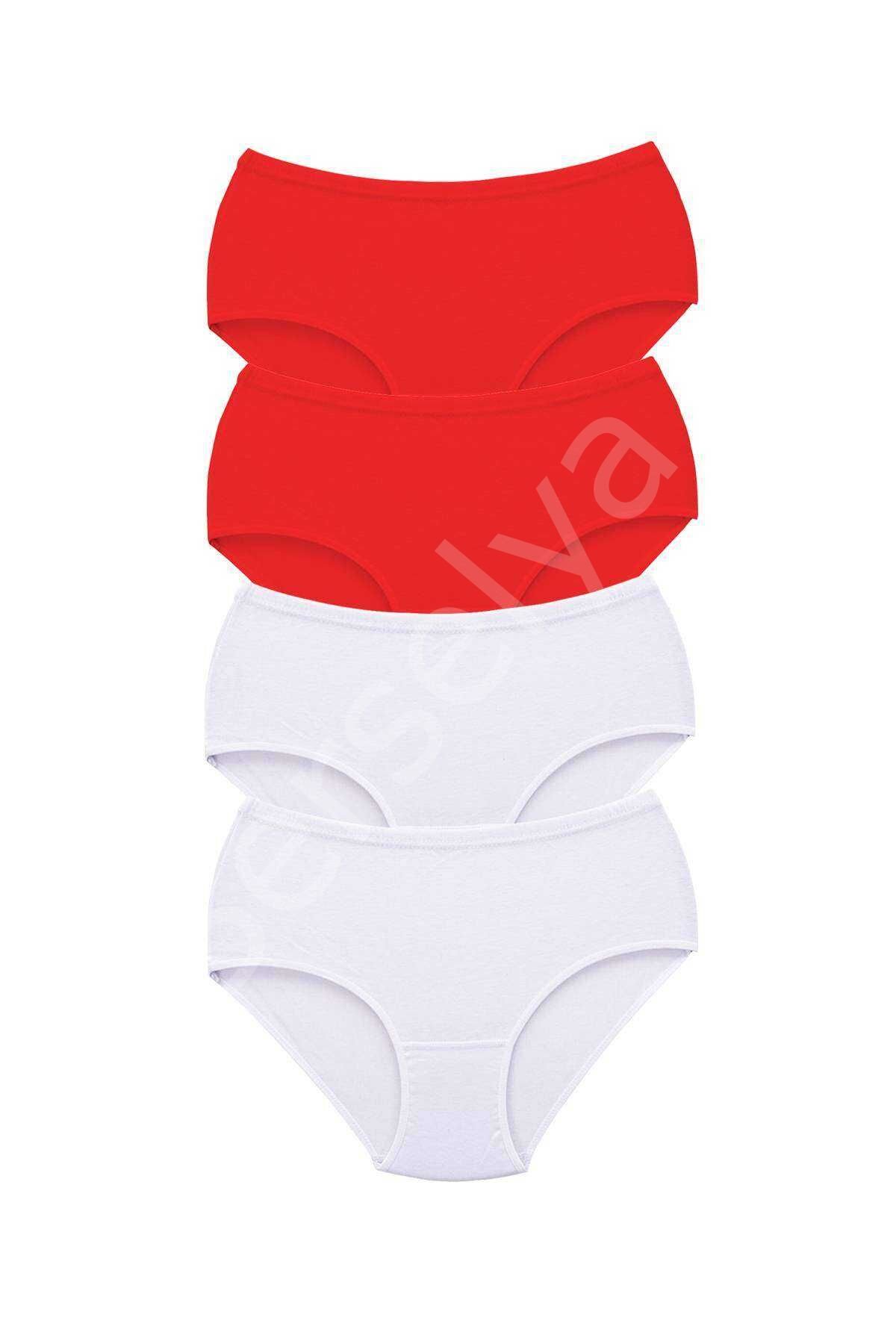 4 Adet Tutku Kadın Yüksek Bel Bato Kalın Lastik Külot S7