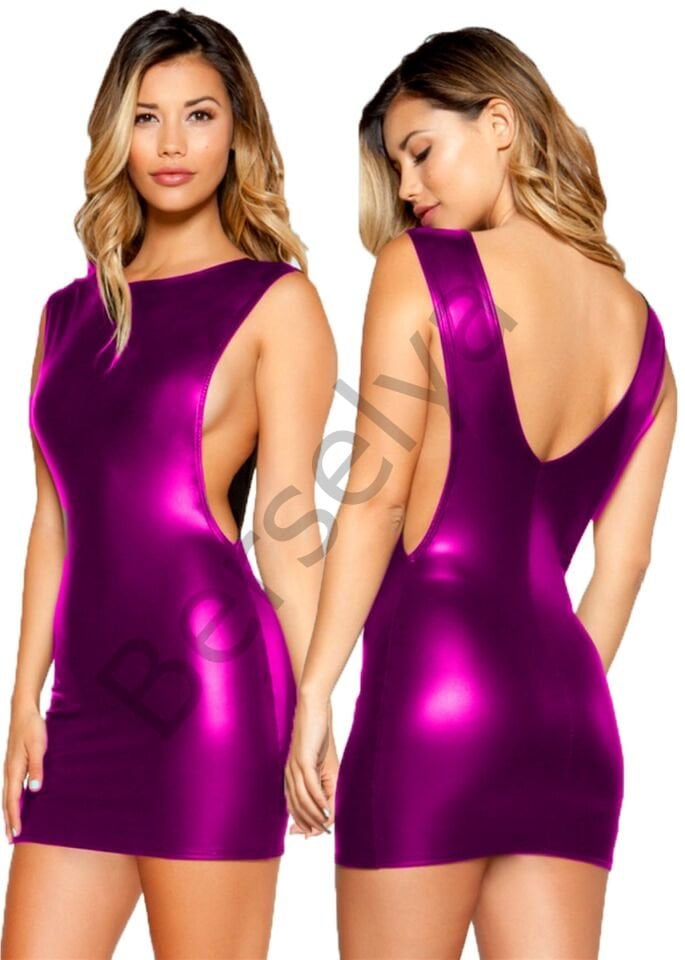 Dekolteli Mini Elbise