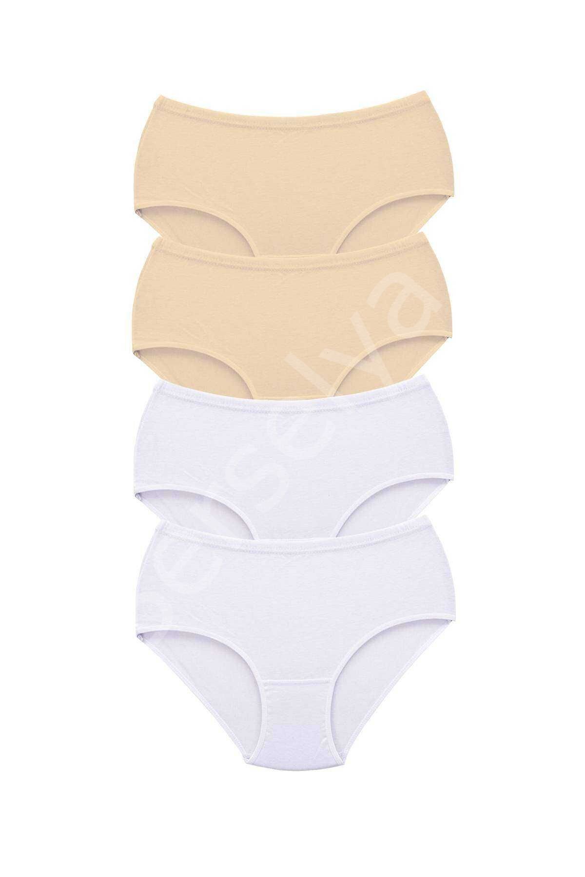 4 Adet Tutku Kadın Yüksek Bel Bato Kalın Lastik Külot S9