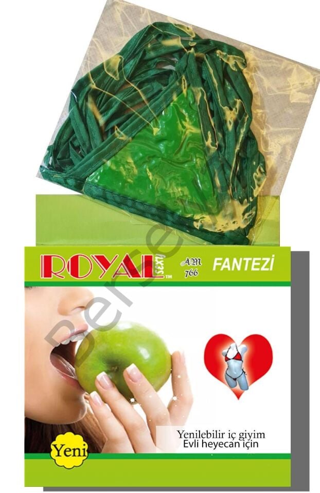 Fantezi Yenilebilir Elma Aromalı İç Çamaşırı Takımı