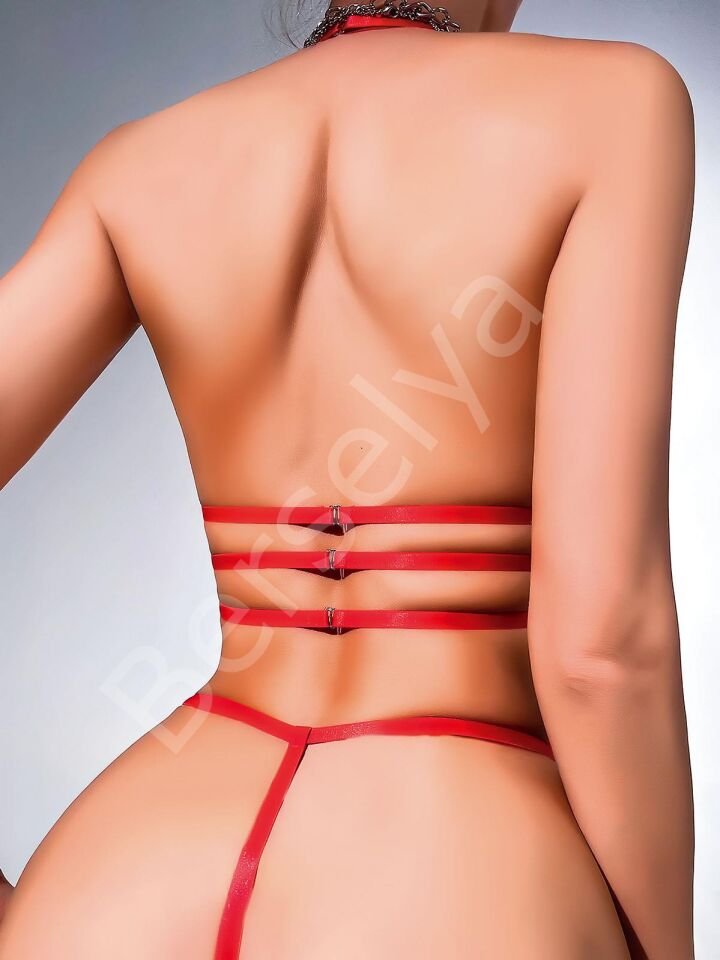 Kalp Desenli Fantazi Sütyen Külot Takım